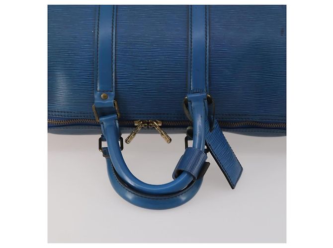 LOUIS VUITTON Epi Keepall 45 Boston Bag Blue M42975 LV Auth 187531 - vista 7