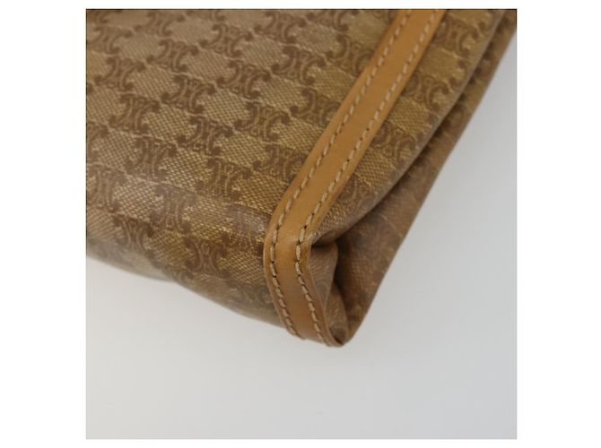 Céline Borsa a Spalla CELINE Macadam Canvas PVC Beige Oro Auth BA13580 D'oro - vista 15