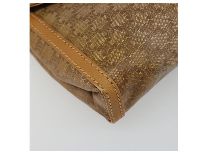 Céline Borsa a Spalla CELINE Macadam Canvas PVC Beige Oro Auth BA13580 D'oro - vista 16