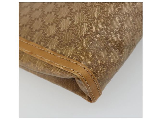 Céline Borsa a Spalla CELINE Macadam Canvas PVC Beige Oro Auth BA13580 D'oro - vista 17