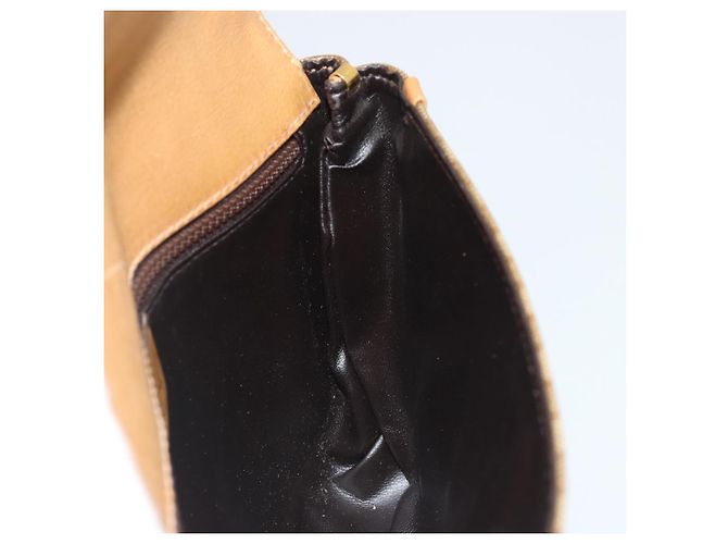Céline Borsa a Spalla CELINE Macadam Canvas PVC Beige Oro Auth BA13580 D'oro - vista 21