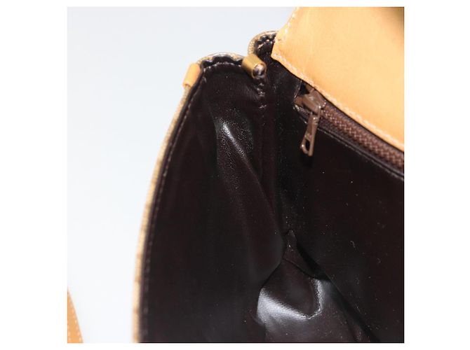 Céline Borsa a Spalla CELINE Macadam Canvas PVC Beige Oro Auth BA13580 D'oro - vista 22