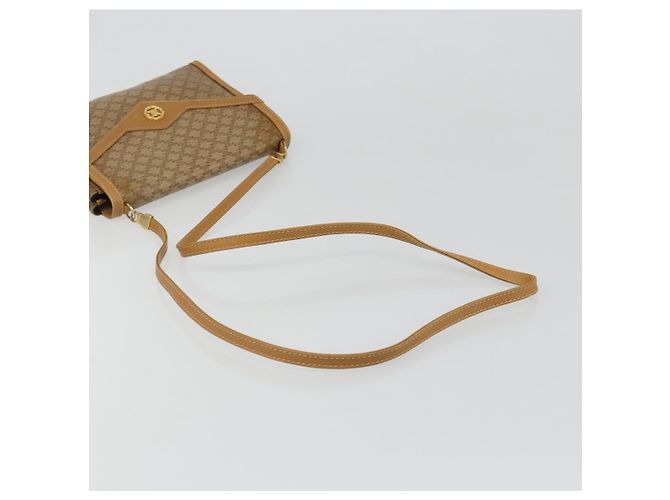 Céline Borsa a Spalla CELINE Macadam Canvas PVC Beige Oro Auth BA13580 D'oro - vista 8