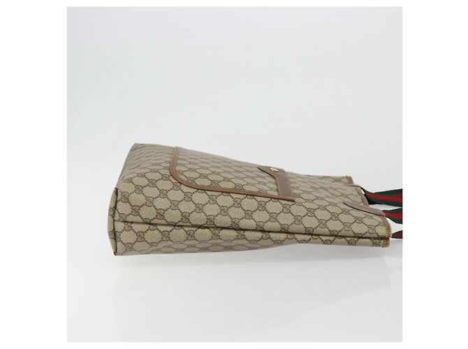 Borsa Tote GUCCI GG Supreme Web Sherry Line PVC Beige 39 02 003 Auth bs35666 - vista 3