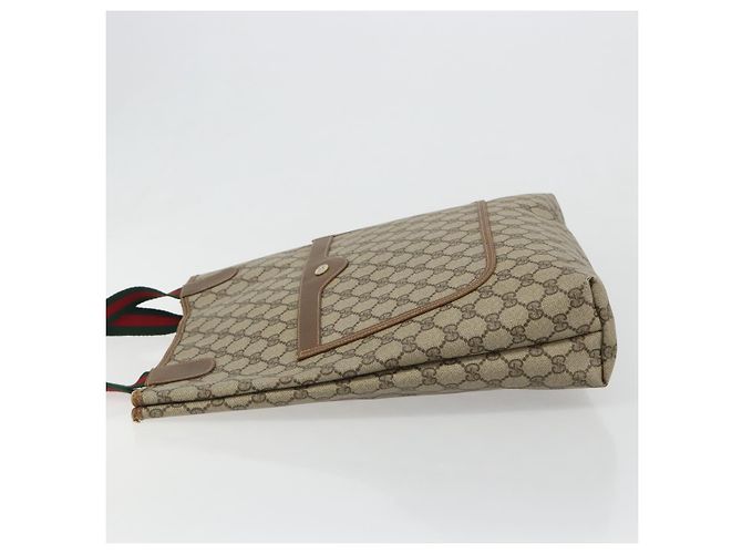 Borsa Tote GUCCI GG Supreme Web Sherry Line PVC Beige 39 02 003 Auth bs35666 - vista 4