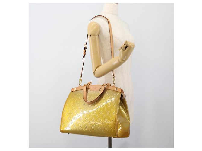 LOUIS VUITTON Borsa Monogram Vernis Blair GM 2way Beige Poodle M91754 Auth 188838 - vista 24