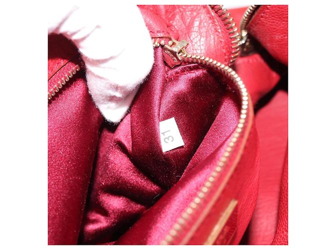 Borsa PRADA in pelle rossa e oro Auth 187417A Rosso D'oro - vista 11