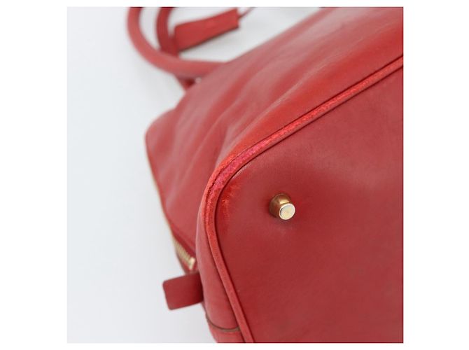 Borsa PRADA in pelle rossa e oro Auth 187417A Rosso D'oro - vista 17