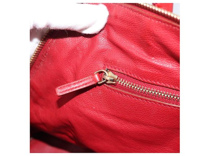 Borsa PRADA in pelle rossa e oro Auth 187417A Rosso D'oro - vista 25