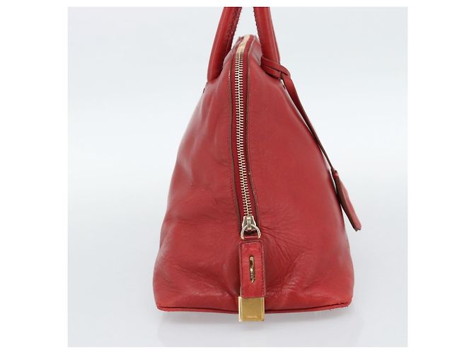 Borsa PRADA in pelle rossa e oro Auth 187417A Rosso D'oro - vista 3