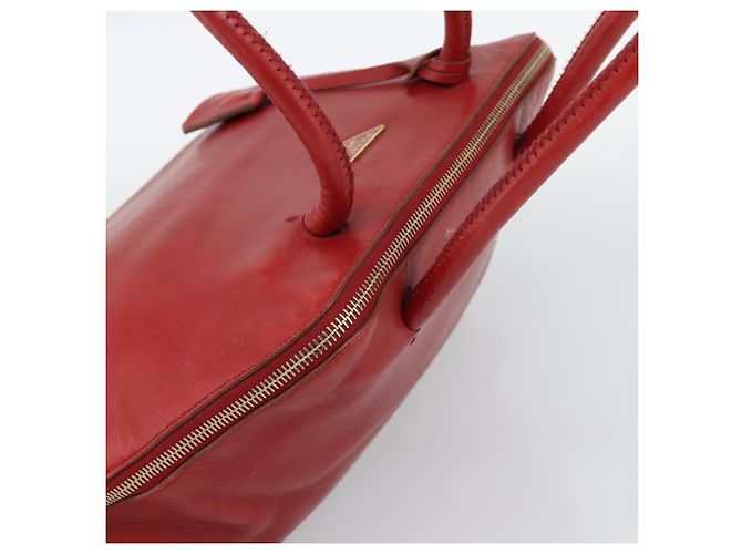 Borsa PRADA in pelle rossa e oro Auth 187417A Rosso D'oro - vista 6