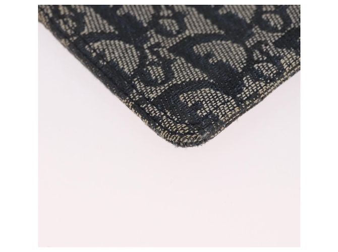Christian Dior Trotter Canvas Pouch Navy Silver Auth 187284V Silber Marineblau - Ansicht 15