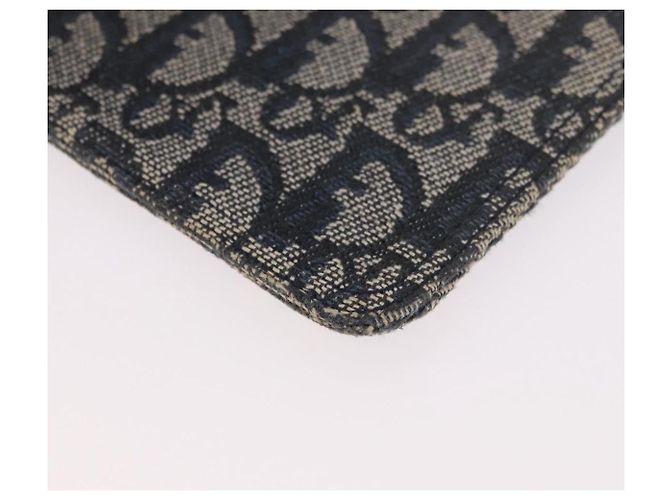 Christian Dior Trotter Canvas Pouch Navy Silver Auth 187284V Silber Marineblau - Ansicht 16