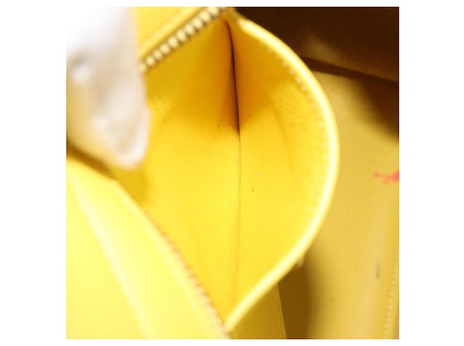 SAINT LAURENT Borsa Cabas Baby in Pelle 2way Yellow Gold Auth hk3783 D'oro Giallo - vista 28