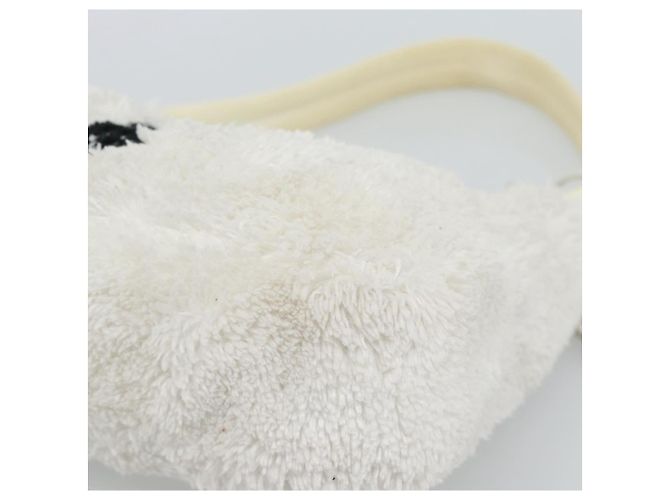 Pochette PRADA Borsa a Mano Pile White Silver Auth ka4933V Argento Bianco - vista 14
