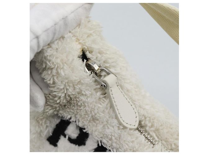 Pochette PRADA Borsa a Mano Pile White Silver Auth ka4933V Argento Bianco - vista 18