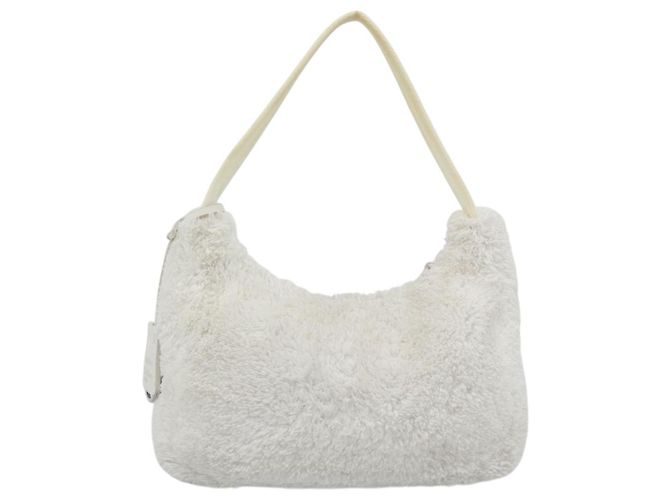 Pochette PRADA Borsa a Mano Pile White Silver Auth ka4933V Argento Bianco - vista 2