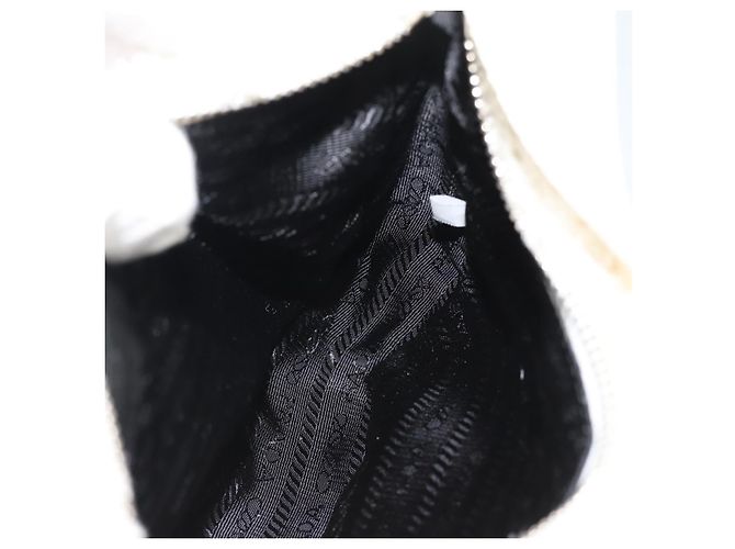 Pochette PRADA Borsa a Mano Pile White Silver Auth ka4933V Argento Bianco - vista 21