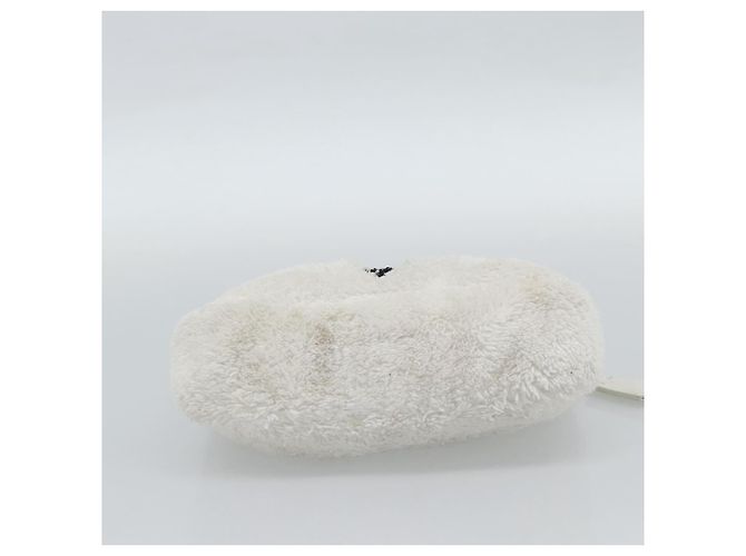 Pochette PRADA Borsa a Mano Pile White Silver Auth ka4933V Argento Bianco - vista 5