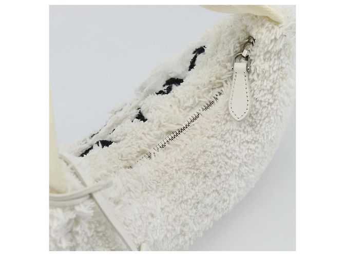 Pochette PRADA Borsa a Mano Pile White Silver Auth ka4933V Argento Bianco - vista 6