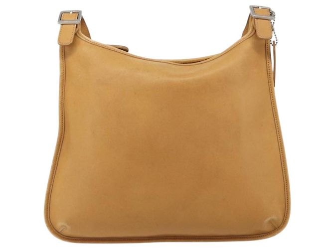 Borsa a Spalla Coach in Pelle Marrone Argento Auth 185288 - vista 13