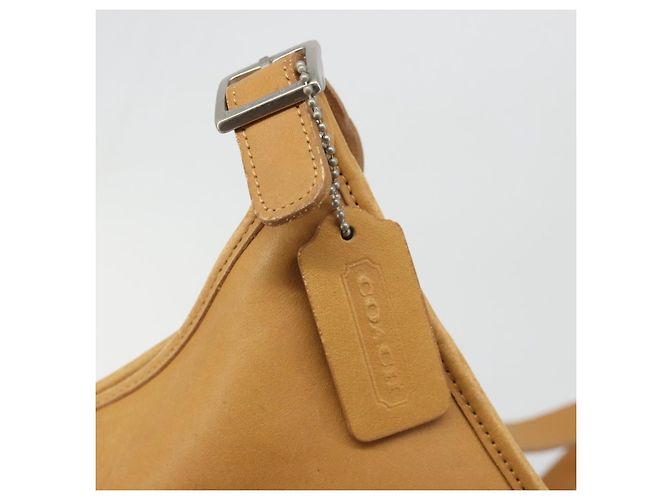 Borsa a Spalla Coach in Pelle Marrone Argento Auth 185288 - vista 17