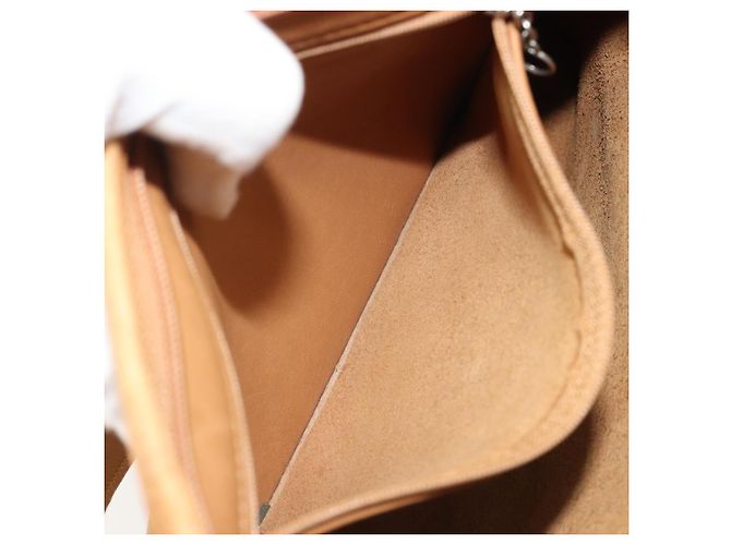 Borsa a Spalla Coach in Pelle Marrone Argento Auth 185288 - vista 21