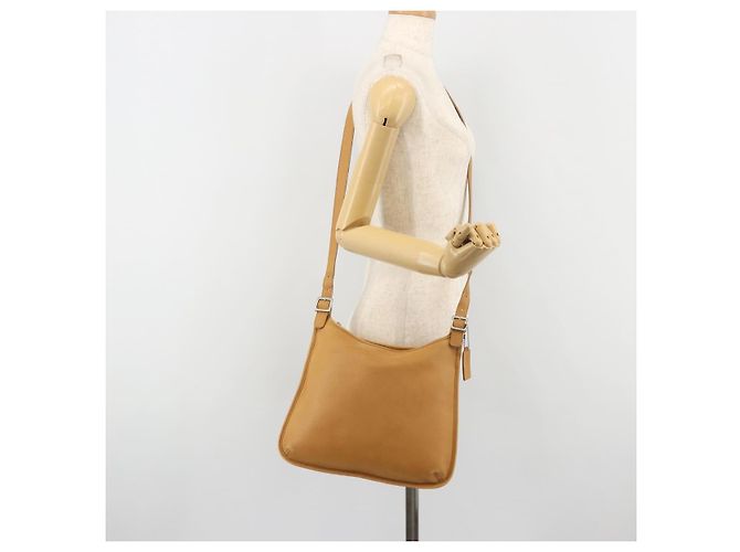 Borsa a Spalla Coach in Pelle Marrone Argento Auth 185288 - vista 23