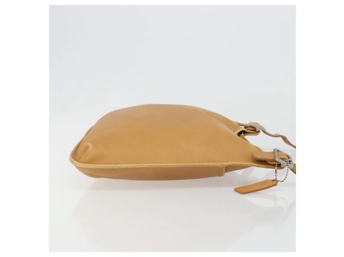 Borsa a Spalla Coach in Pelle Marrone Argento Auth 185288 - vista 3