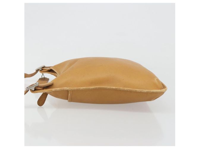 Borsa a Spalla Coach in Pelle Marrone Argento Auth 185288 - vista 4