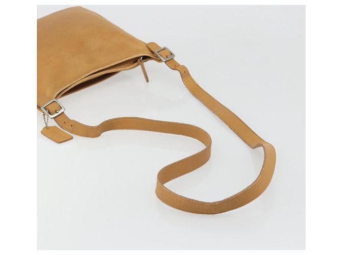 Borsa a Spalla Coach in Pelle Marrone Argento Auth 185288 - vista 7