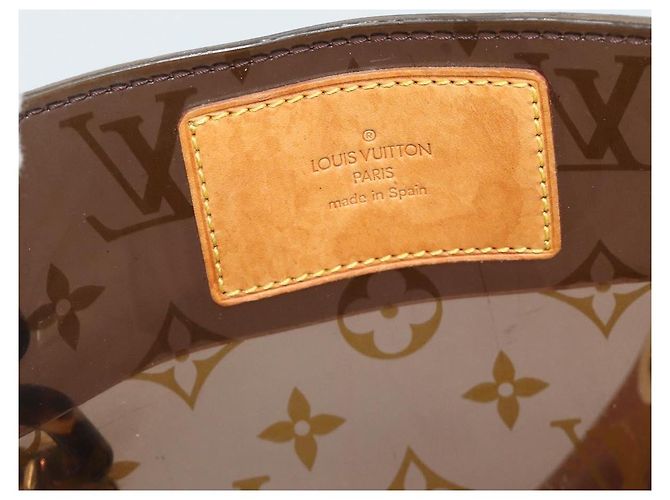 LOUIS VUITTON Borsa Tote Monogram Vinyl Cava Amble PM Marrone M92502 LV Auth ka4959 - vista 10