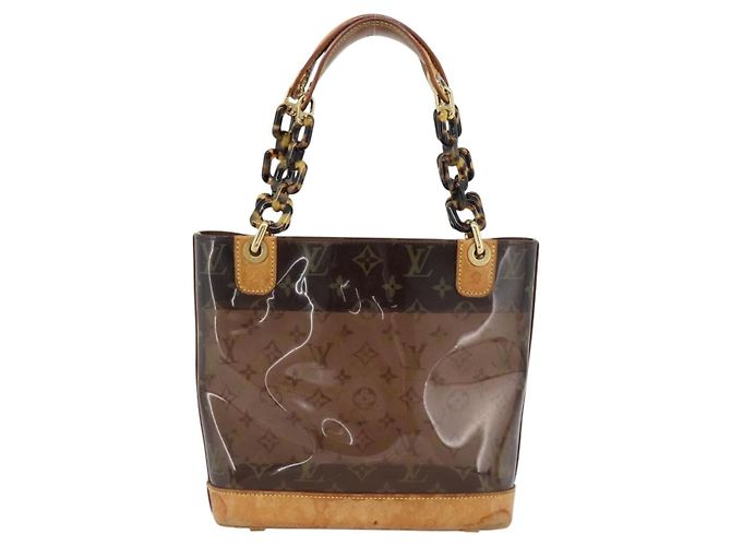 LOUIS VUITTON Borsa Tote Monogram Vinyl Cava Amble PM Marrone M92502 LV Auth ka4959 - vista 13