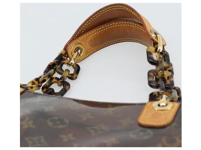 LOUIS VUITTON Borsa Tote Monogram Vinyl Cava Amble PM Marrone M92502 LV Auth ka4959 - vista 14