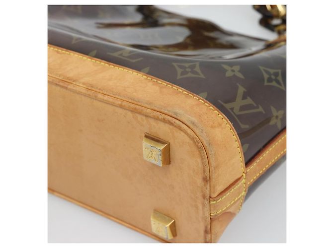 LOUIS VUITTON Borsa Tote Monogram Vinyl Cava Amble PM Marrone M92502 LV Auth ka4959 - vista 16