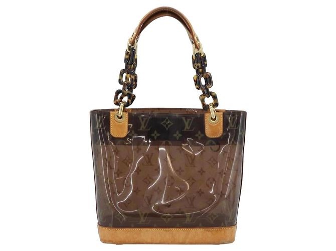 LOUIS VUITTON Borsa Tote Monogram Vinyl Cava Amble PM Marrone M92502 LV Auth ka4959 - vista 2