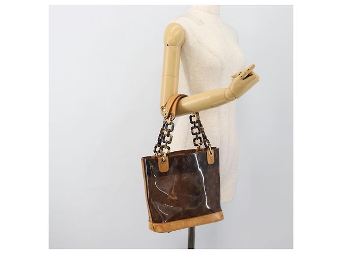 LOUIS VUITTON Borsa Tote Monogram Vinyl Cava Amble PM Marrone M92502 LV Auth ka4959 - vista 23