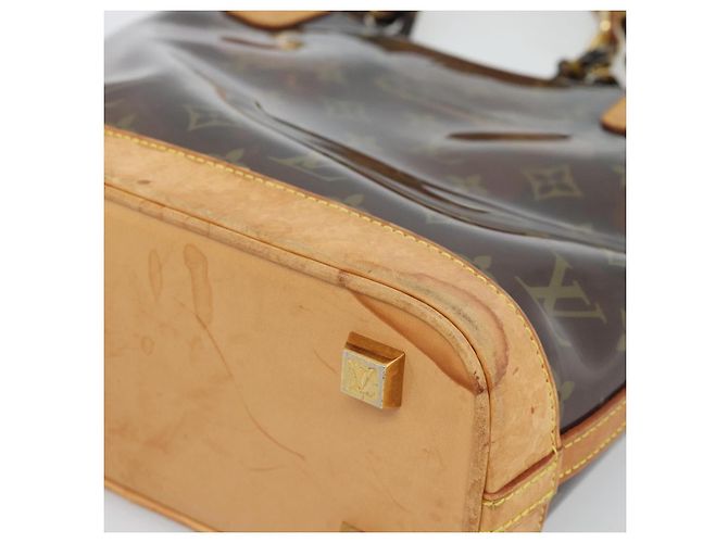 LOUIS VUITTON Borsa Tote Monogram Vinyl Cava Amble PM Marrone M92502 LV Auth ka4959 - vista 8