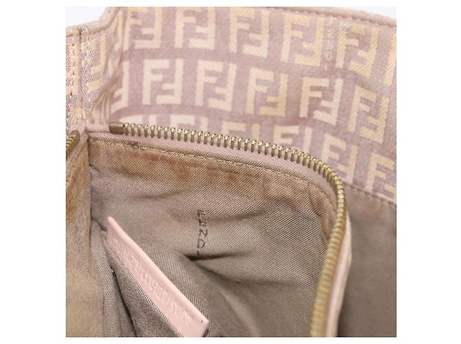 FENDI Zucchino Canvas Handtasche Beige Gold Authentisch ka4906 - Ansicht 11