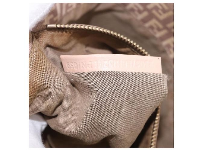 FENDI Zucchino Canvas Handtasche Beige Gold Authentisch ka4906 - Ansicht 12
