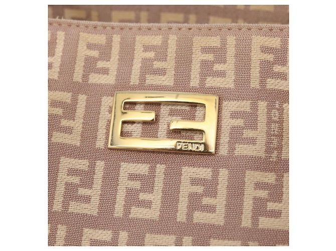 FENDI Zucchino Canvas Handtasche Beige Gold Authentisch ka4906 - Ansicht 17