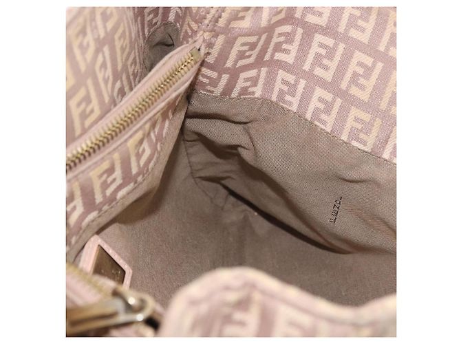 FENDI Zucchino Canvas Handtasche Beige Gold Authentisch ka4906 - Ansicht 19