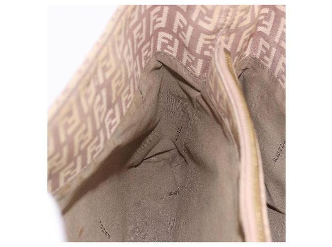 FENDI Zucchino Canvas Handtasche Beige Gold Authentisch ka4906 - Ansicht 22