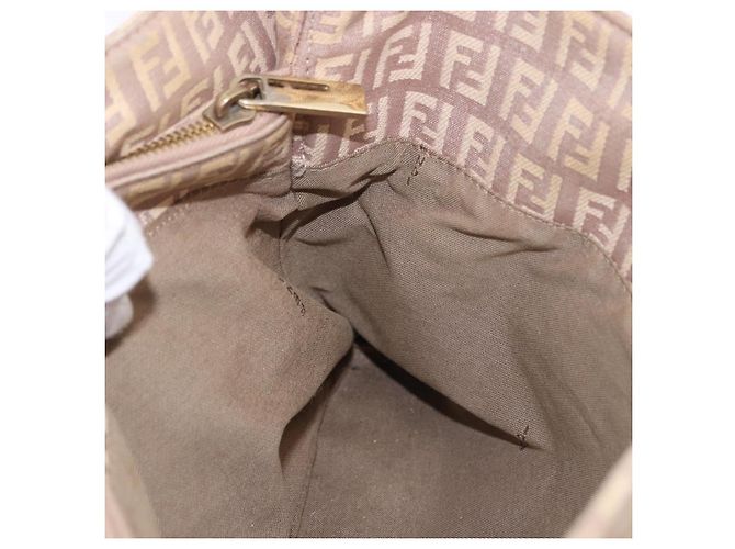 FENDI Zucchino Canvas Handtasche Beige Gold Authentisch ka4906 - Ansicht 23