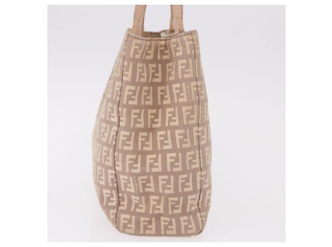 FENDI Zucchino Canvas Handtasche Beige Gold Authentisch ka4906 - Ansicht 3
