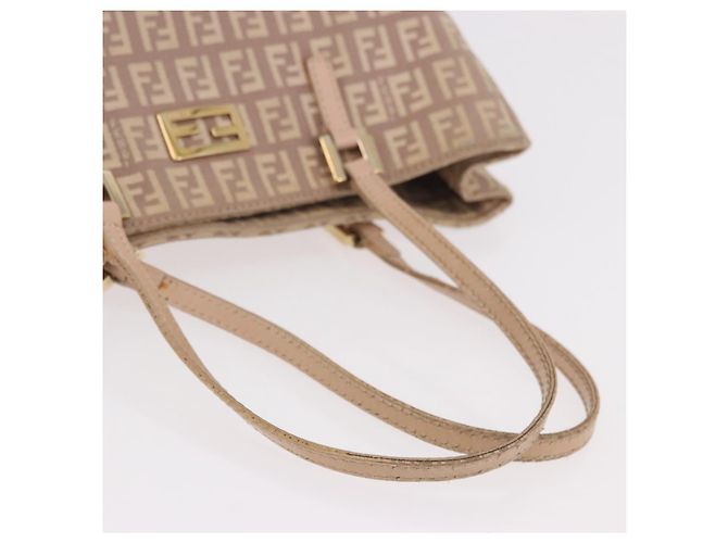 FENDI Zucchino Canvas Handtasche Beige Gold Authentisch ka4906 - Ansicht 7