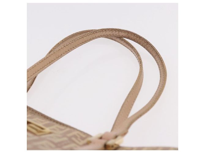 FENDI Zucchino Canvas Handtasche Beige Gold Authentisch ka4906 - Ansicht 8