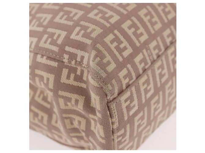 FENDI Zucchino Canvas Handtasche Beige Gold Authentisch ka4906 - Ansicht 9