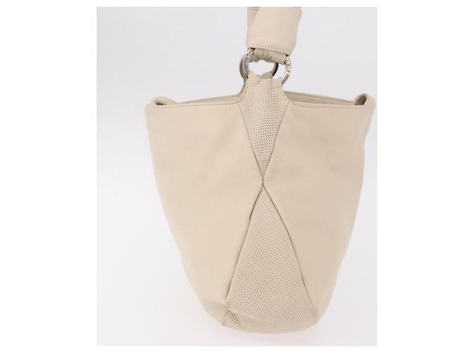 Borsa a Spalla LOEWE in Pelle Avorio Oro Auth 189347A D'oro Crudo - vista 4
