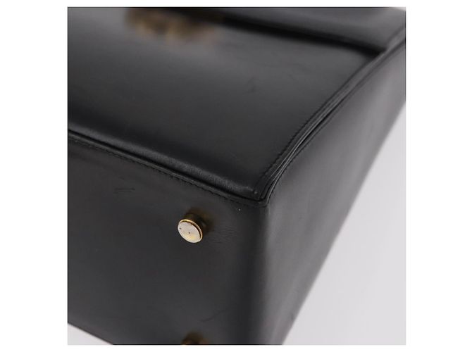 Borsa Salvatore Ferragamo Gancini in pelle nera e oro Auth 188245 Nero D'oro - vista 15
